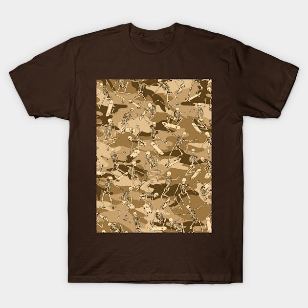 Grim Ripper Skater Camo Desert T-Shirt by Grandeduc